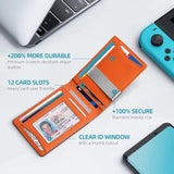 Wallet for Men Slim – Genuine Leather RFID Blocking Credit Card Holder with Money Clip