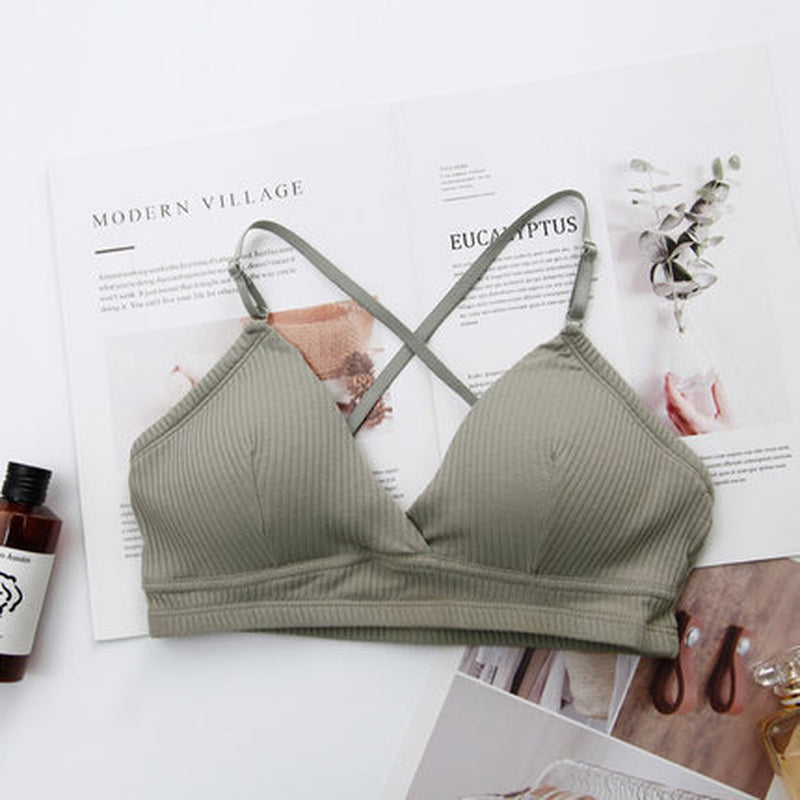 French Triangle Cup Bralette – One-Size Lightweight Acrylic Lingerie for Women