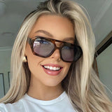 Oversized Leopard Frame Sunglasses – Bold Summer Eyewear for Beach & Vacation Style