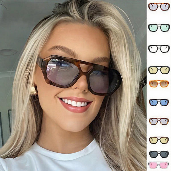 Oversized Leopard Frame Sunglasses – Bold Summer Eyewear for Beach & Vacation Style