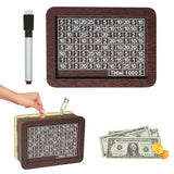 Saving Challenge Wooden Money Box – Reusable Decorative Retro Cash & Coin Bank