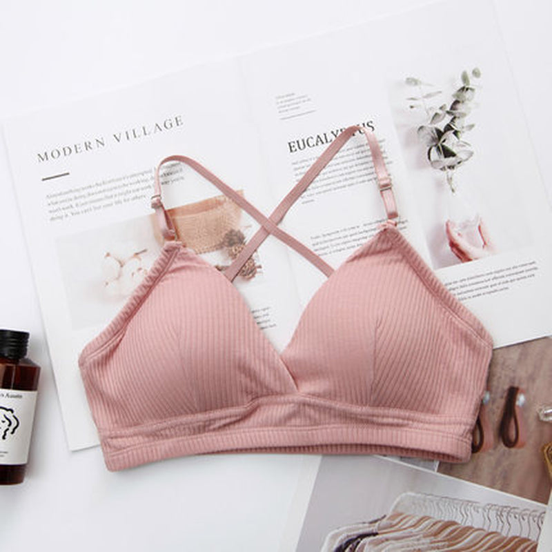 French Triangle Cup Bralette – One-Size Lightweight Acrylic Lingerie for Women
