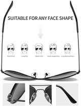 Polarized Aviator Sunglasses – Classic Unisex Mirrored UV Protection Eyewear