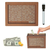 Saving Challenge Wooden Money Box – Reusable Decorative Retro Cash & Coin Bank