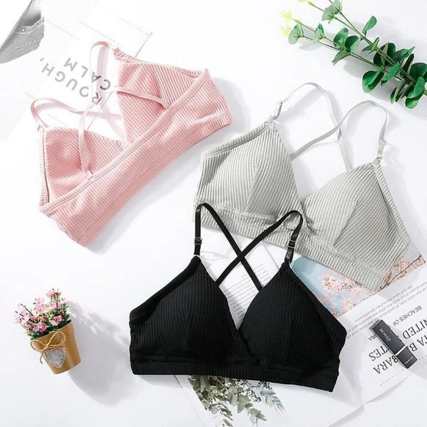 French Triangle Cup Bralette – One-Size Lightweight Acrylic Lingerie for Women