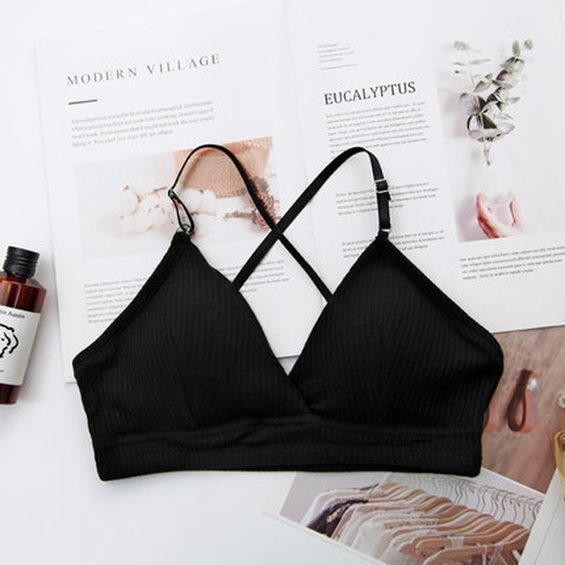 French Triangle Cup Bralette – One-Size Lightweight Acrylic Lingerie for Women