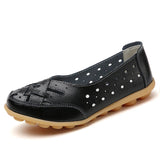 Shoes Women 2025 Soft Leather Shoes White Women'S Loafer Slip on Flats Zapatos De Mujer Flat Shoes Women Casual Footwear Female