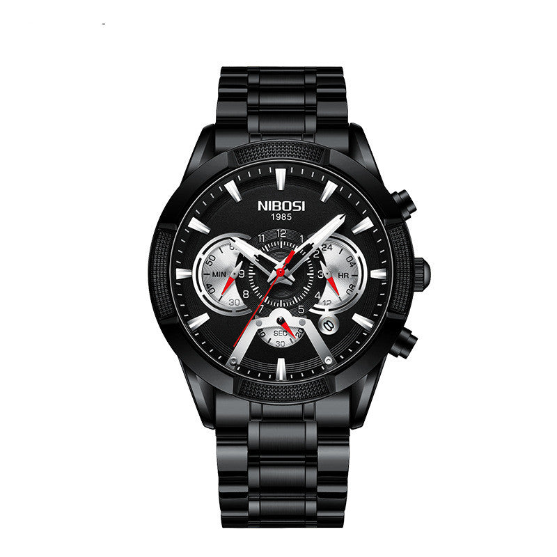 Nibosi Men’s Waterproof Quartz Watch – Luminous & Durable