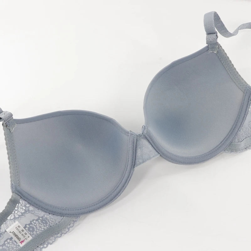 Solid Color Lace Bra for Women – Non-Padded Wire Bra with Elegant Lace Detail | Style Haven