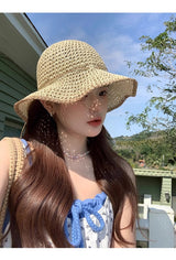 Brim Sun-Proof Straw Hat – Breathable Dome Hat for Beach & Summer Style