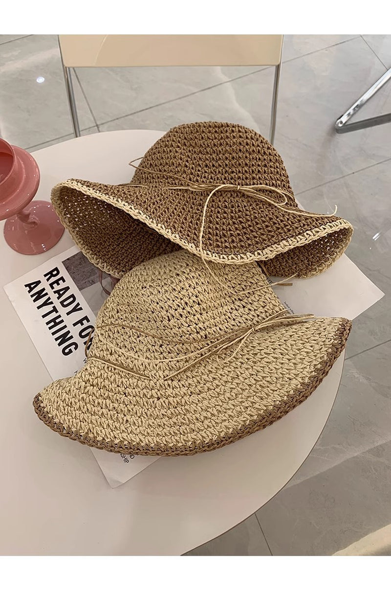 Brim Sun-Proof Straw Hat – Breathable Dome Hat for Beach & Summer Style