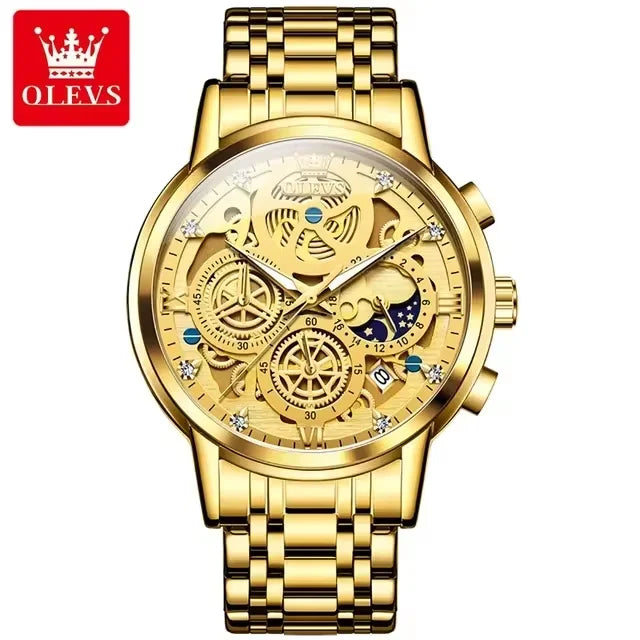 OLEVS 9947 Men’s Luxury Quartz Watch Waterproof Luminous Business Timepiece