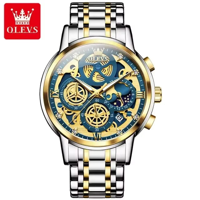 OLEVS 9947 Men’s Luxury Quartz Watch Waterproof Luminous Business Timepiece