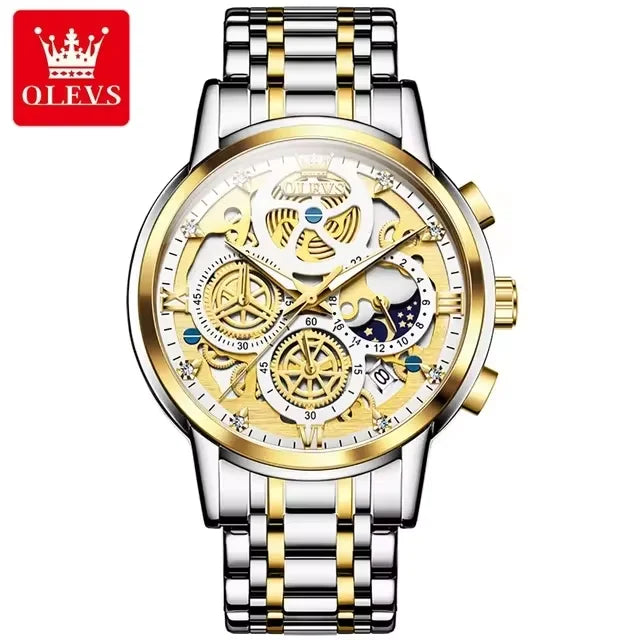 OLEVS 9947 Men’s Luxury Quartz Watch Waterproof Luminous Business Timepiece