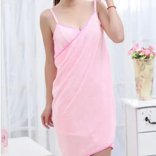 Women’s Wearable Towel Bathrobe Dress – Fast-Drying Beach & Spa Sleep Shirt | Style Haven