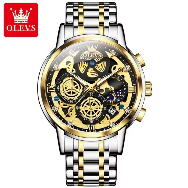 OLEVS 9947 Men’s Luxury Quartz Watch Waterproof Luminous Business Timepiece