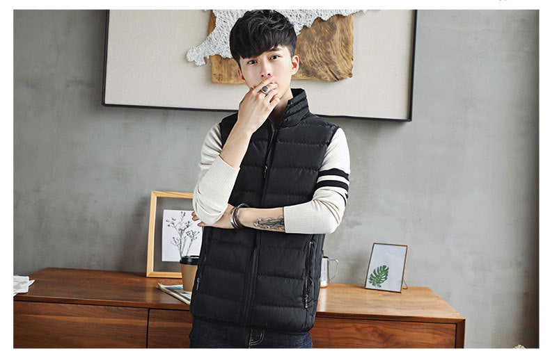 Men’s Windproof Sleeveless Vest – Thickened Cotton Down Winter Waistcoat | Style Haven