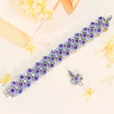 Luxury Purple Zirconia Tennis Bracelet – Elegant Bridal & Engagement Jewelry | Style Haven