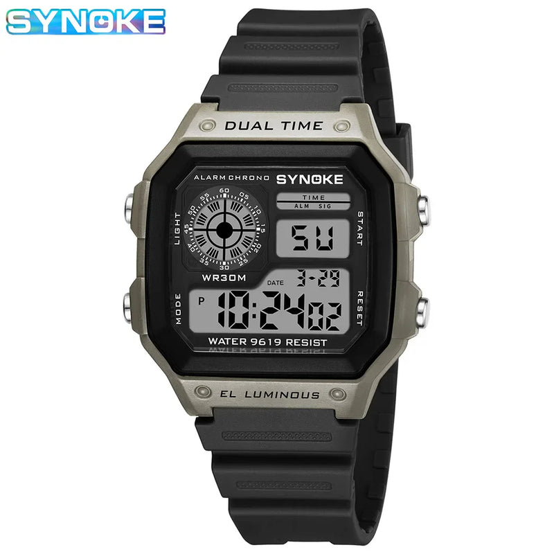 Digital Sports Watch for Men & Women – Waterproof Multifunction Luminous Wristwatch by Synoke | Style Haven