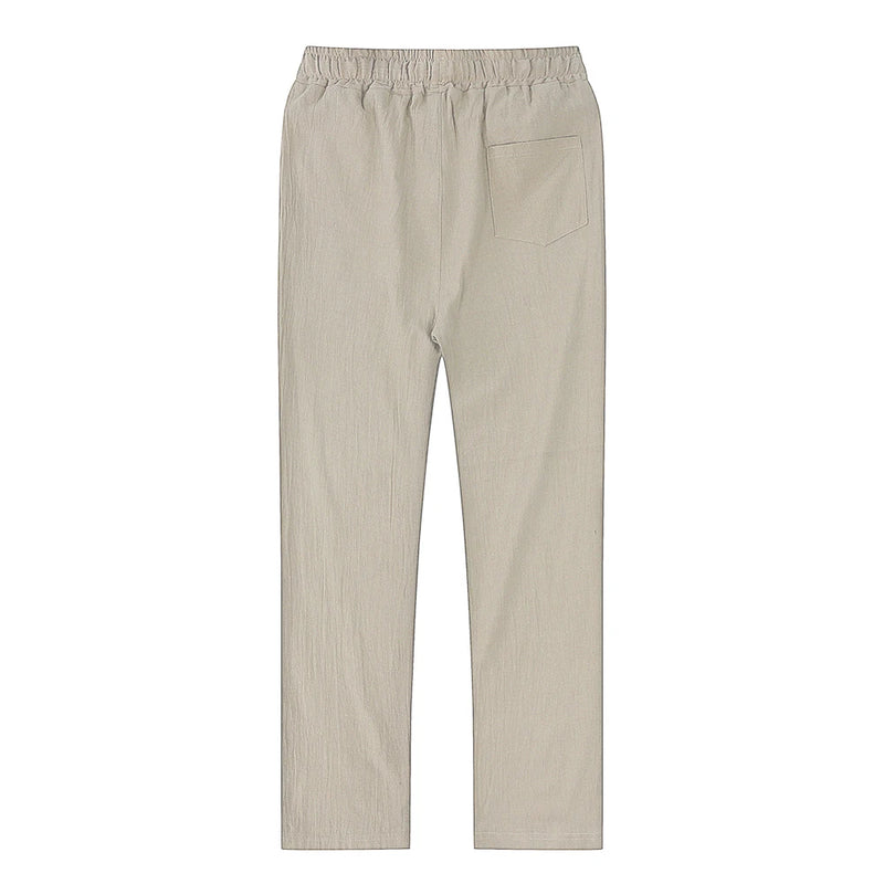 Men’s Cotton Linen Pants – Breathable Solid Color Casual Trousers for Autumn Fitness & Streetwear | Style Haven