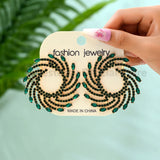 Round Sun Shape Stud Earrings – Colorful Crystal Luxury Jewelry for Women | Style Haven