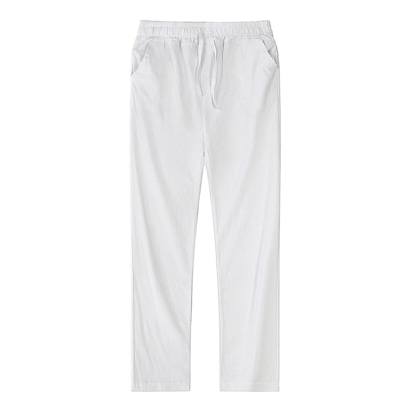 Men’s Cotton Linen Pants – Breathable Solid Color Casual Trousers for Autumn Fitness & Streetwear | Style Haven