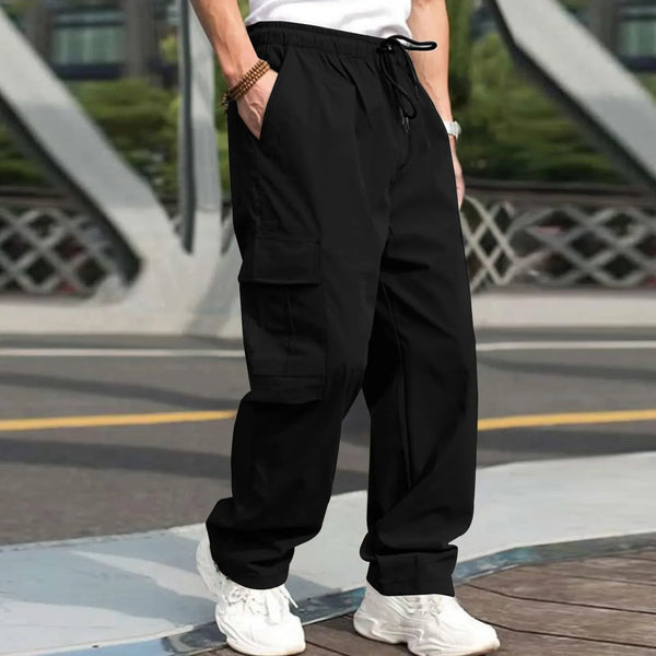 2025 Men’s Workwear Pants – Loose Straight Casual Trousers with Pockets for Spring & Autumn | Style Haven
