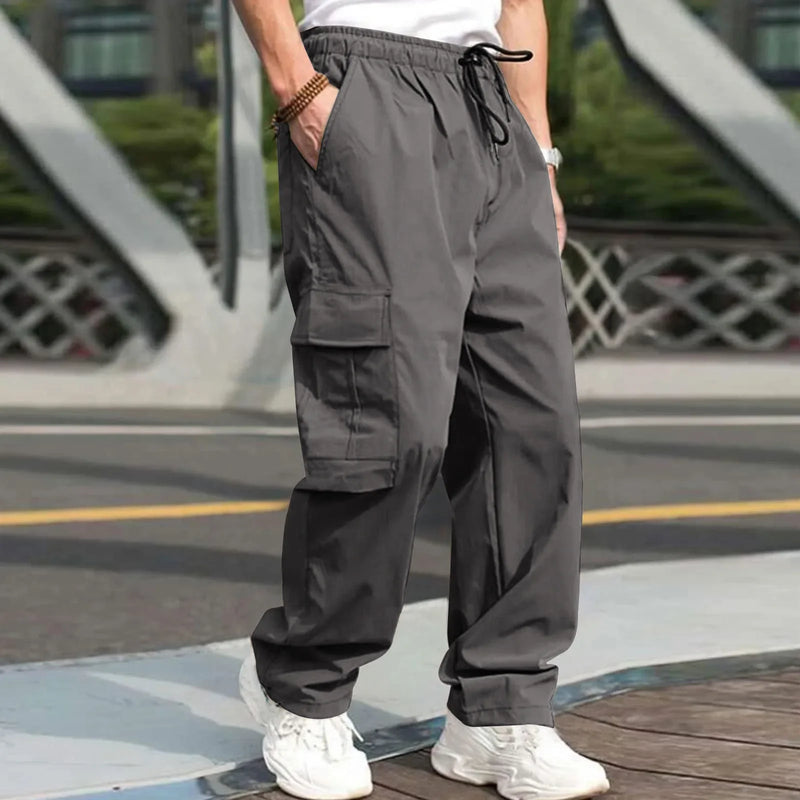 2025 Men’s Workwear Pants – Loose Straight Casual Trousers with Pockets for Spring & Autumn | Style Haven