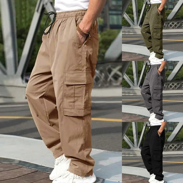 2025 Men’s Workwear Pants – Loose Straight Casual Trousers with Pockets for Spring & Autumn | Style Haven