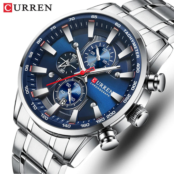 CURREN Luxury Quartz Men’s Watch – Waterproof Chronograph Sport Wristwatch with Date | Style Haven