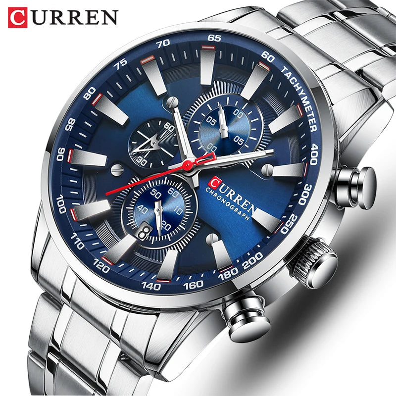 CURREN Luxury Quartz Men’s Watch – Waterproof Chronograph Sport Wristwatch with Date | Style Haven