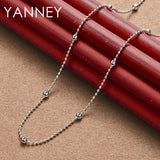 925 Sterling Silver Bead Chain Necklace – 16–24 Inch Fashion Jewelry for Women | Style Haven