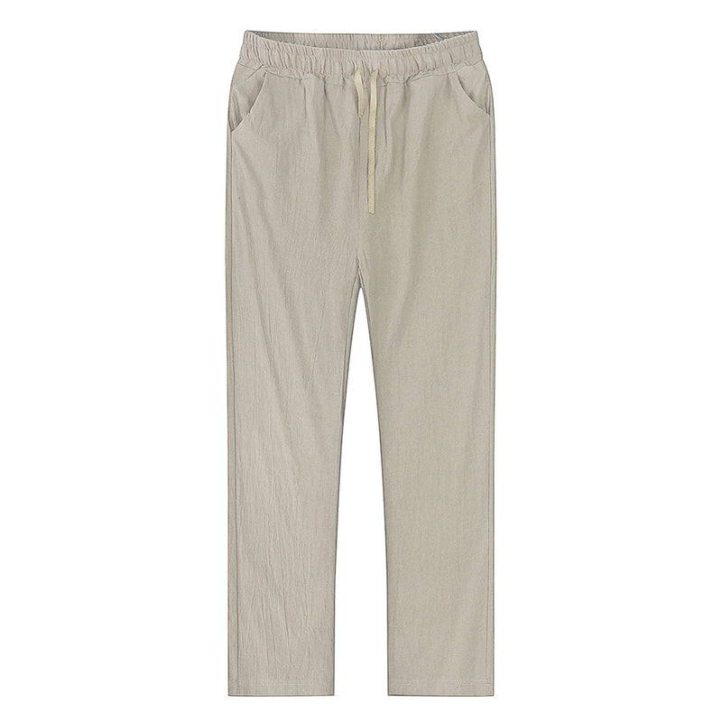 Men’s Cotton Linen Pants – Breathable Solid Color Casual Trousers for Autumn Fitness & Streetwear | Style Haven