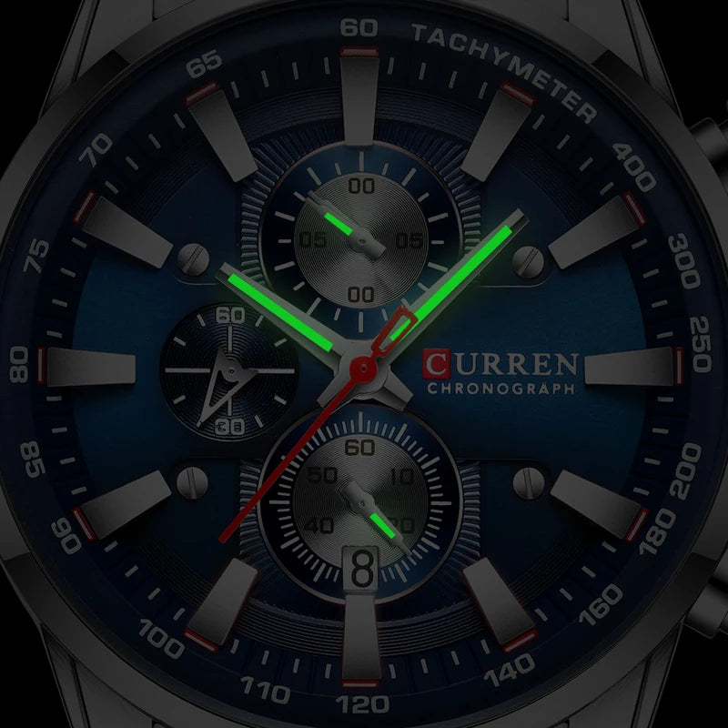 CURREN Luxury Quartz Men’s Watch – Waterproof Chronograph Sport Wristwatch with Date | Style Haven