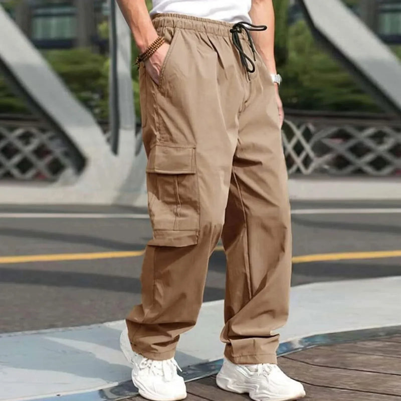 2025 Men’s Workwear Pants – Loose Straight Casual Trousers with Pockets for Spring & Autumn | Style Haven