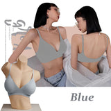 Sexy Seamless Bralette – Deep V Wireless Push-Up Bra with Letter Straps | Style Haven