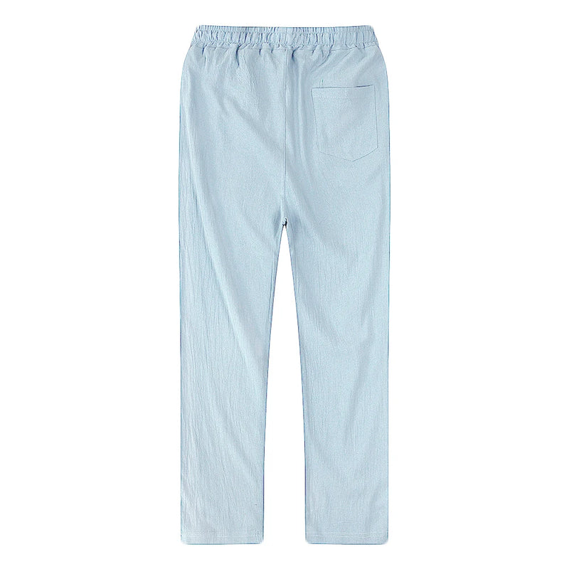Men’s Cotton Linen Pants – Breathable Solid Color Casual Trousers for Autumn Fitness & Streetwear | Style Haven