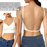 Invisible Deep U Plunge Bra – Backless Strapless Push-Up with Clear Straps | Style Haven