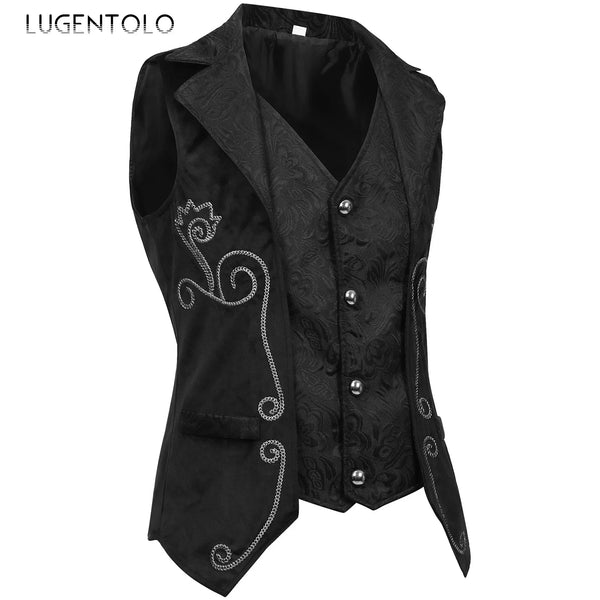 Men’s Medieval Costume Vest – Embroidered Renaissance Jacket for Halloween & Banquets | Style Haven