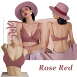 Sexy Seamless Bralette – Deep V Wireless Push-Up Bra with Letter Straps | Style Haven