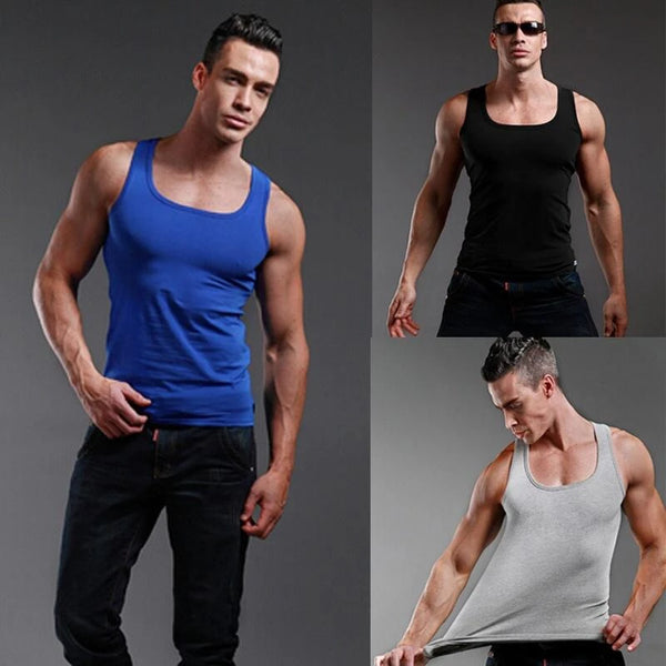 Men’s Square Neck Sports Vest – 100% Cotton Breathable Fitness Tank for Running & Outdoor Wear | Style Haven