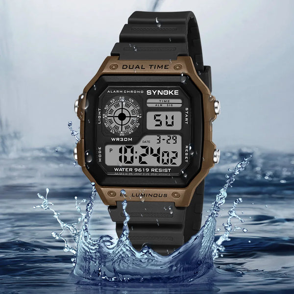 Digital Sports Watch for Men & Women – Waterproof Multifunction Luminous Wristwatch by Synoke | Style Haven