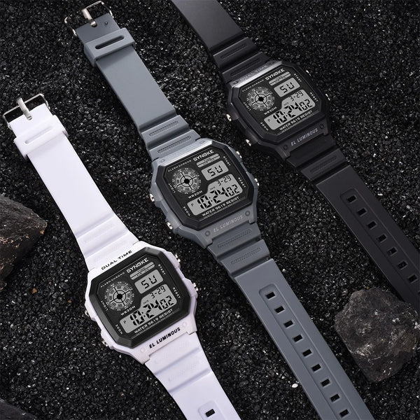 Digital Sports Watch for Men & Women – Waterproof Multifunction Luminous Wristwatch by Synoke | Style Haven