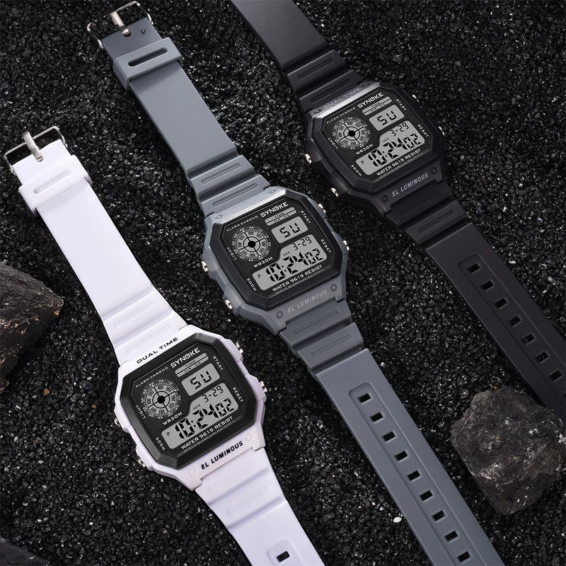 Digital Sports Watch for Men & Women – Waterproof Multifunction Luminous Wristwatch by Synoke | Style Haven