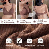 Sexy Seamless Bralette – Deep V Wireless Push-Up Bra with Letter Straps | Style Haven