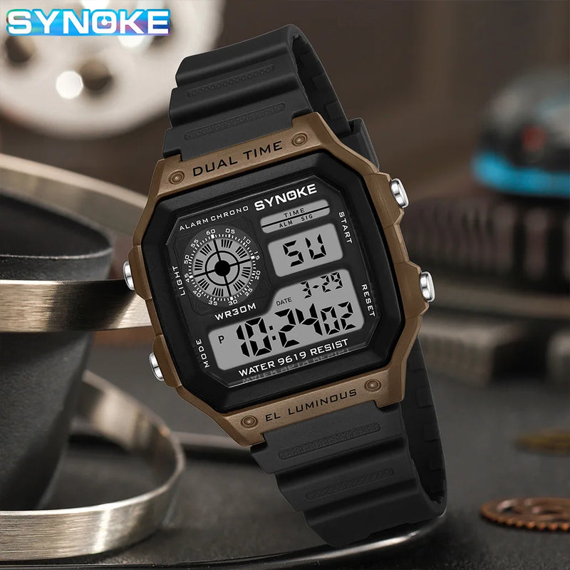 Digital Sports Watch for Men & Women – Waterproof Multifunction Luminous Wristwatch by Synoke | Style Haven