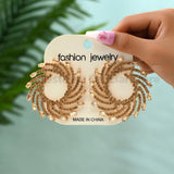 Round Sun Shape Stud Earrings – Colorful Crystal Luxury Jewelry for Women | Style Haven