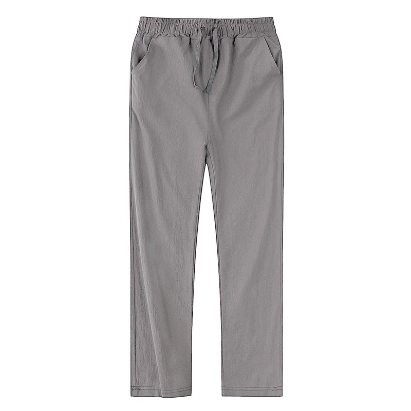 Men’s Cotton Linen Pants – Breathable Solid Color Casual Trousers for Autumn Fitness & Streetwear | Style Haven