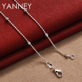 925 Sterling Silver Bead Chain Necklace – 16–24 Inch Fashion Jewelry for Women | Style Haven