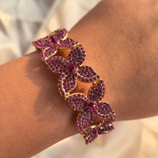 Women’s Sparkle Rhinestone Stretch Bangle Bracelet – Adjustable Elegant Fashion Jewelry | Style Haven